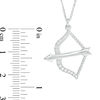 0.16 CT. T.W. Diamond Bow and Arrow Pendant in Sterling Silver