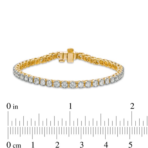 3.95 CT. T.W. Diamond Tennis Bracelet in 10K Gold