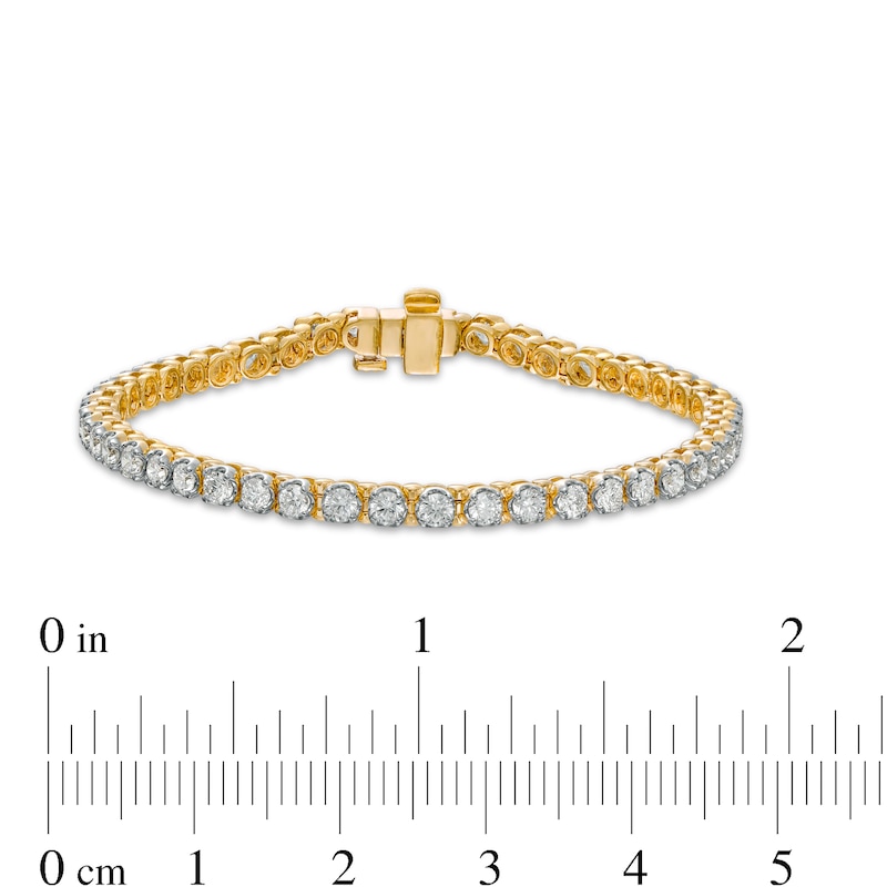 3.95 CT. T.W. Diamond Tennis Bracelet in 10K Gold