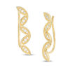 Thumbnail Image 0 of 0.20 CT. T.W. Diamond Leaf Crawler Earrings in 10K Gold