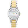 Thumbnail Image 0 of Ladies' Exclusive Citizen Eco-Drive® Axiom Diamond Accent Two-Tone Watch with Mother-of-Pearl Dial (Model: GA1059-56D)