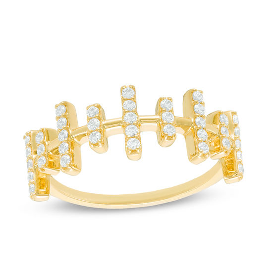 0.29 CT. T.W. Diamond Multi-Row Bar Ring in 10K Gold 0.29 CT. T.W. Diamond Multi-Row Bar Ring in 10K Gold
