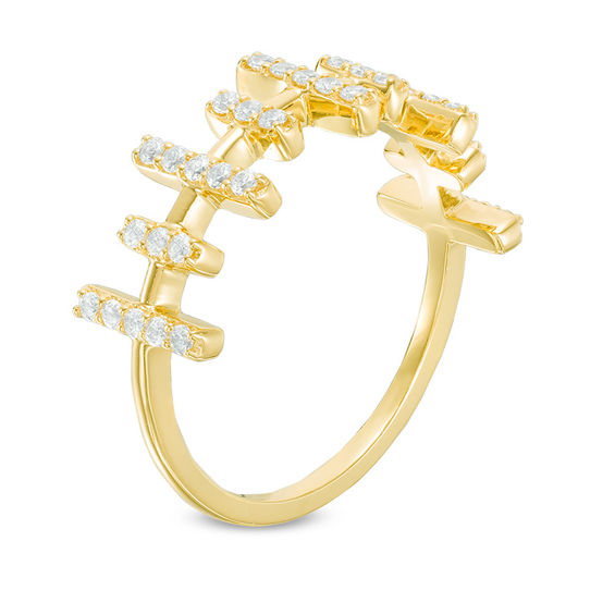 0.29 CT. T.W. Diamond Multi-Row Bar Ring in 10K Gold 0.29 CT. T.W. Diamond Multi-Row Bar Ring in 10K Gold