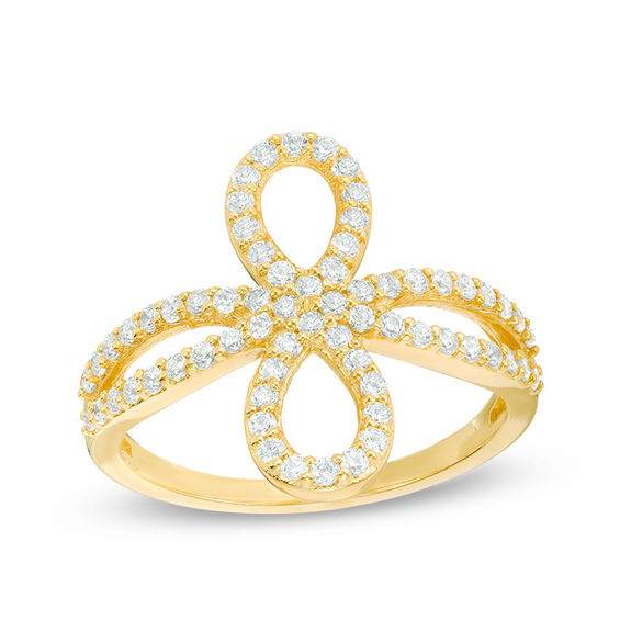 0.53 CT. T.W. Diamond Infinity Loop Ring in 10K Gold 0.53 CT. T.W. Diamond Infinity Loop Ring in 10K Gold