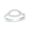 Thumbnail Image 1 of 0.23 CT. T.W. Diamond Sideways Open Marquise Ring in Sterling Silver