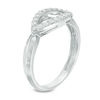 Thumbnail Image 1 of 0.23 CT. T.W. Diamond Sideways Open Marquise Ring in Sterling Silver