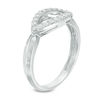 Thumbnail Image 2 of 0.23 CT. T.W. Diamond Sideways Open Marquise Ring in Sterling Silver