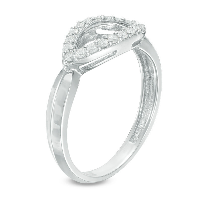 0.23 CT. T.W. Diamond Sideways Open Marquise Ring in Sterling Silver