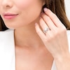 Thumbnail Image 2 of Perfect Fit 0.30 CT. T.W. Diamond Frame Vine-Shank Vintage-Style Interlocking Bridal Set in 10K White Gold