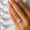Thumbnail Image 2 of 0.30 CT. T.W. Quad Princess-Cut Diamond Frame Interlocking Bridal Set in 10K Two-Tone Gold