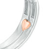 Thumbnail Image 4 of 0.145 CT. T.W. Composite Diamond Frame Vintage-Style Interlocking Bridal Set in 10K Gold