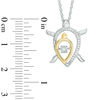 Thumbnail Image 2 of Unstoppable Love™ 0.07 CT. T.W. Diamond Mother and Baby Turtle Pendant in Sterling Silver and 10K Gold