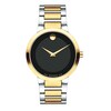 Thumbnail Image 1 of Men's Movado Modern Classic Two-Tone PVD Watch with Black Dial (Model: 0607120)