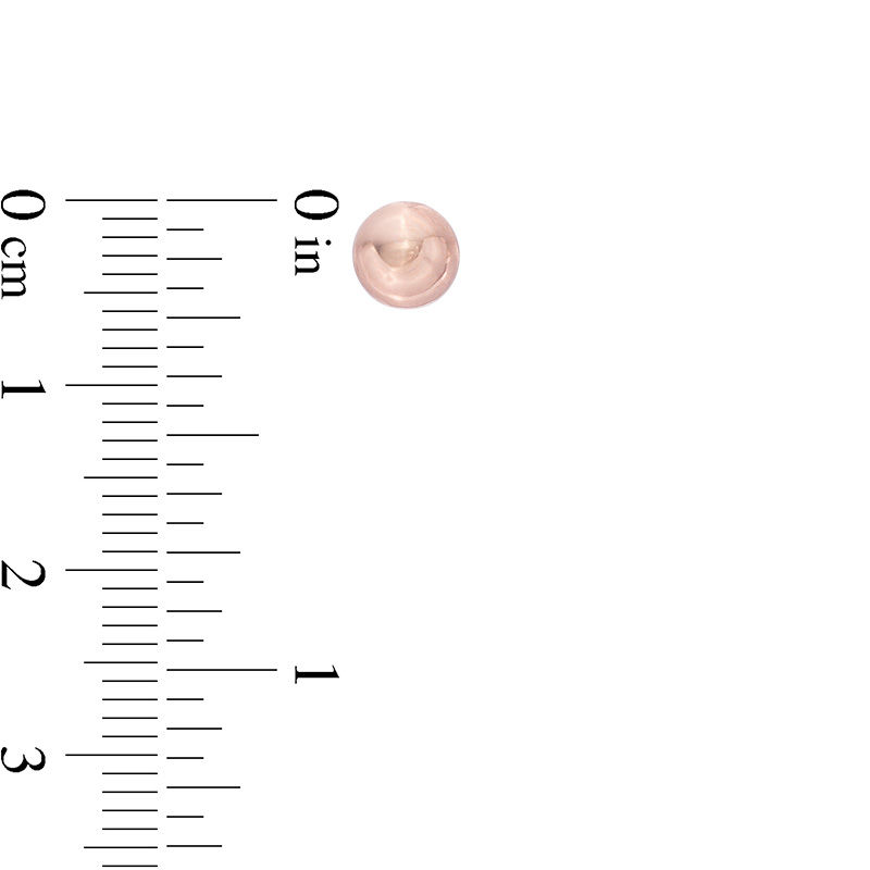 Main Image 2 of 6.0mm Ball Stud Earrings in 14K Rose Gold