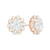 Thumbnail Image 1 of 5.0mm Cubic Zirconia Flower Stud Earrings in 14K Rose Gold