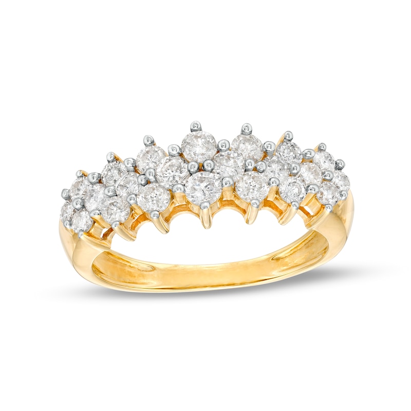 0.50 CT. T.W. Diamond Multi-Row Band in 10K Gold|Peoples Jewellers