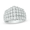Thumbnail Image 0 of 1.00 CT. T.W. Diamond Pyramid Anniversary Ring in 10K White Gold
