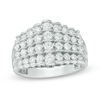Thumbnail Image 1 of 1.00 CT. T.W. Diamond Pyramid Anniversary Ring in 10K White Gold