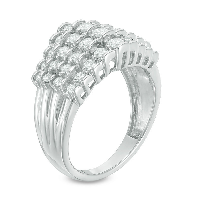 1.00 CT. T.W. Diamond Pyramid Anniversary Ring in 10K Gold