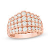 Thumbnail Image 1 of 1.00 CT. T.W. Diamond Pyramid Anniversary Ring in 10K Rose Gold