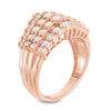 Thumbnail Image 2 of 1.00 CT. T.W. Diamond Pyramid Anniversary Ring in 10K Rose Gold