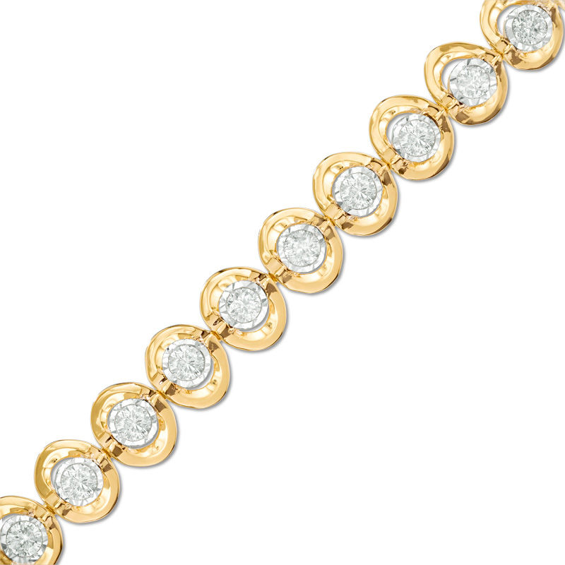 2.00 CT. T.W. Diamond Bracelet in 10K Gold - 7.25"|Peoples Jewellers