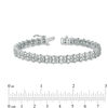 Thumbnail Image 2 of 1.00 CT. T.W. Diamond Two Stone Link Bracelet in Sterling Silver - 7.5"