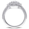 Thumbnail Image 2 of 0.18 CT. T.W. Composite Diamond Frame Promise Ring in Sterling Silver