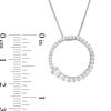 Thumbnail Image 1 of 0.45 CT. T.W. Journey Diamond Circle Pendant in 10K White Gold