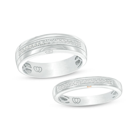 Peoples Jewellers CT. T.W. Diamond Duo Wedding Band Set in 10K Gold Yorkdale Mall