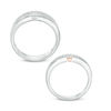 Thumbnail Image 2 of 0.18 CT. T.W. Diamond Duo Wedding Band Set in 10K White Gold