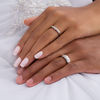 Thumbnail Image 3 of 0.18 CT. T.W. Diamond Duo Wedding Band Set in 10K White Gold