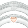 Thumbnail Image 4 of 0.18 CT. T.W. Diamond Duo Wedding Band Set in 10K White Gold
