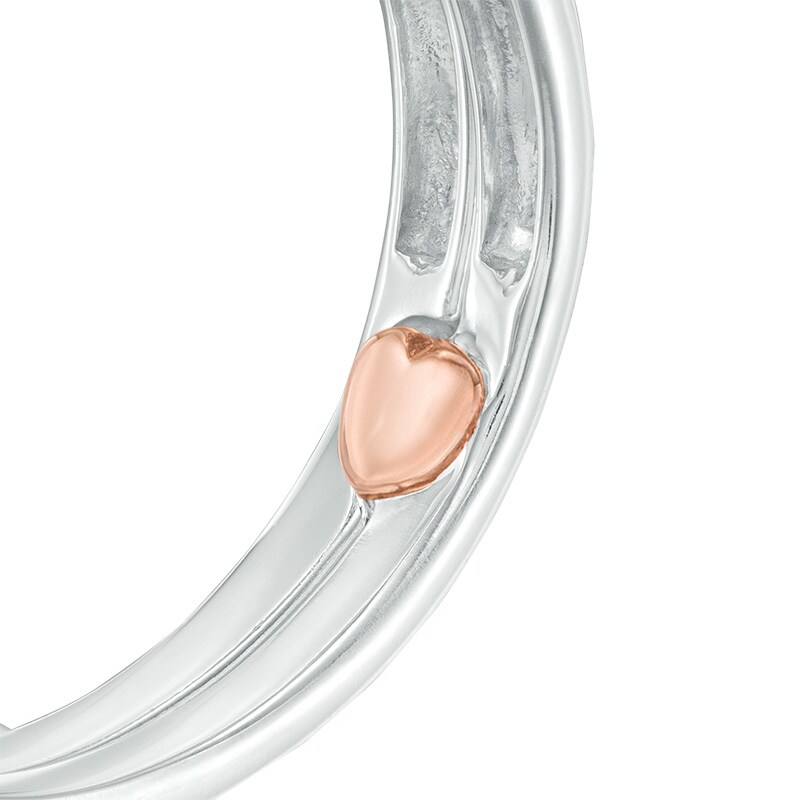Perfect Fit 0.18 CT. T.W. Composite Diamond Cushion Frame Interlocking Bridal Set 10K Two-Tone Gold