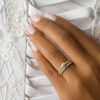 Thumbnail Image 2 of 0.12 CT. T.W. Composite Diamond Bubble Interlocking Bridal Set in 10K Two-Tone Gold