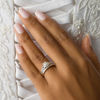 Thumbnail Image 2 of 0.50 CT. T.W. Emerald-Cut Diamond Frame Interlocking Bridal Set in 10K White Gold