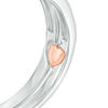 Thumbnail Image 4 of 0.12 CT. T.W. Composite Diamond Frame Vintage-Style Interlocking Bridal Set in 10K White Gold
