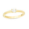 Thumbnail Image 0 of Vera Wang Love Collection 0.15 CT. Oval Diamond Solitaire Sideways Stackable Band in 14K Gold