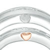 Thumbnail Image 4 of 0.12 CT. T.W. Diamond Duo Wedding Band Set in 10K White Gold - Size 7 and 10