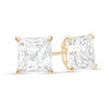 Thumbnail Image 1 of 7.0mm Princess-Cut Cubic Zirconia Solitaire Stud Earrings in 14K Gold