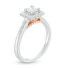 Thumbnail Image 2 of 0.50 CT. T.W. Princess-Cut Diamond Frame Engagement Ring in 10K Two-Tone Gold