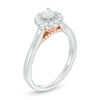 Thumbnail Image 2 of 0.50 CT. T.W. Diamond Frame Engagement Ring in 10K Two-Tone Gold