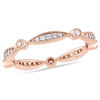 0.24 CT. T.W. Diamond Alternating Vintage-Style Eternity Wedding Band in 10K Rose Gold