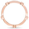0.24 CT. T.W. Diamond Alternating Vintage-Style Eternity Wedding Band in 10K Rose Gold