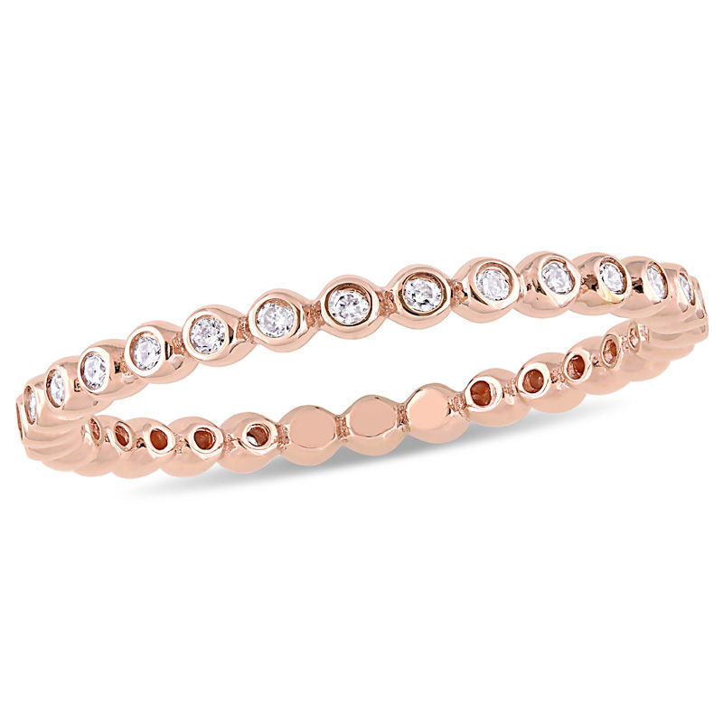 0.24 CT. T.W. Diamond Eternity Wedding Band in 10K Rose Gold|Peoples Jewellers