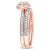 Thumbnail Image 1 of 0.47 CT. T.W. Diamond Swirl Frame Bridal Set in 10K Rose Gold