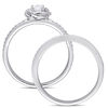 Thumbnail Image 3 of 0.47 CT. T.W. Diamond Swirl Frame in Bridal Set 10K White Gold