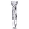 Thumbnail Image 1 of 0.61 CT. T.W. Emerald-Cut and Pear-Shaped Diamond Three Stone Engagement Ring in 14K White Gold