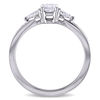 Thumbnail Image 2 of 0.61 CT. T.W. Emerald-Cut and Pear-Shaped Diamond Three Stone Engagement Ring in 14K White Gold