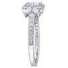 Thumbnail Image 1 of 0.91 CT. T.W. Quad Princess-Cut Diamond Double Frame Engagement Ring in 14K White Gold